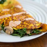 Tofu Omelet with Kale and Mushrooms