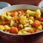 Curried Cauliflower and Sweet Potato Soup