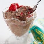 Chocolate Chia Pudding with Raspberries