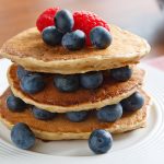 McDougall's Fluffy Pancakes with Blueberries and Raspberries