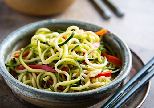Zucchini Noodles with Sesame-Peanut Sauce